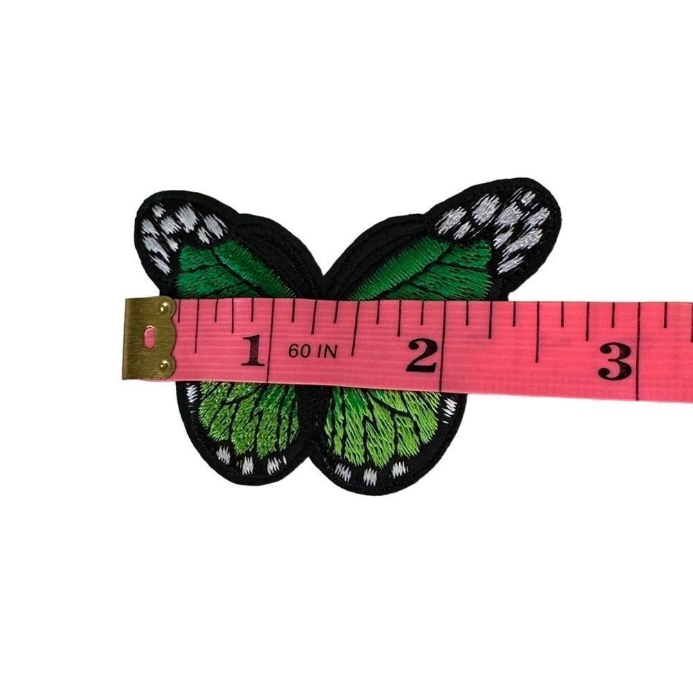 Green Butterfly Embroidered Patch - Picture 2 of 4